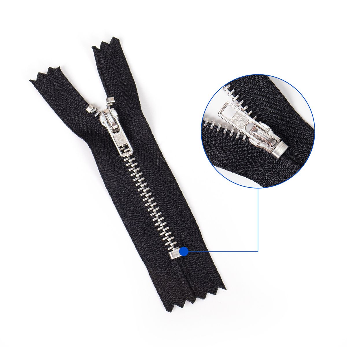 3081 Zipper No. 3 Platinum Short Zipper Closed Tail/Open Tail Doll Figure Doll BJD Doll Clothes Jacket Pants Bag