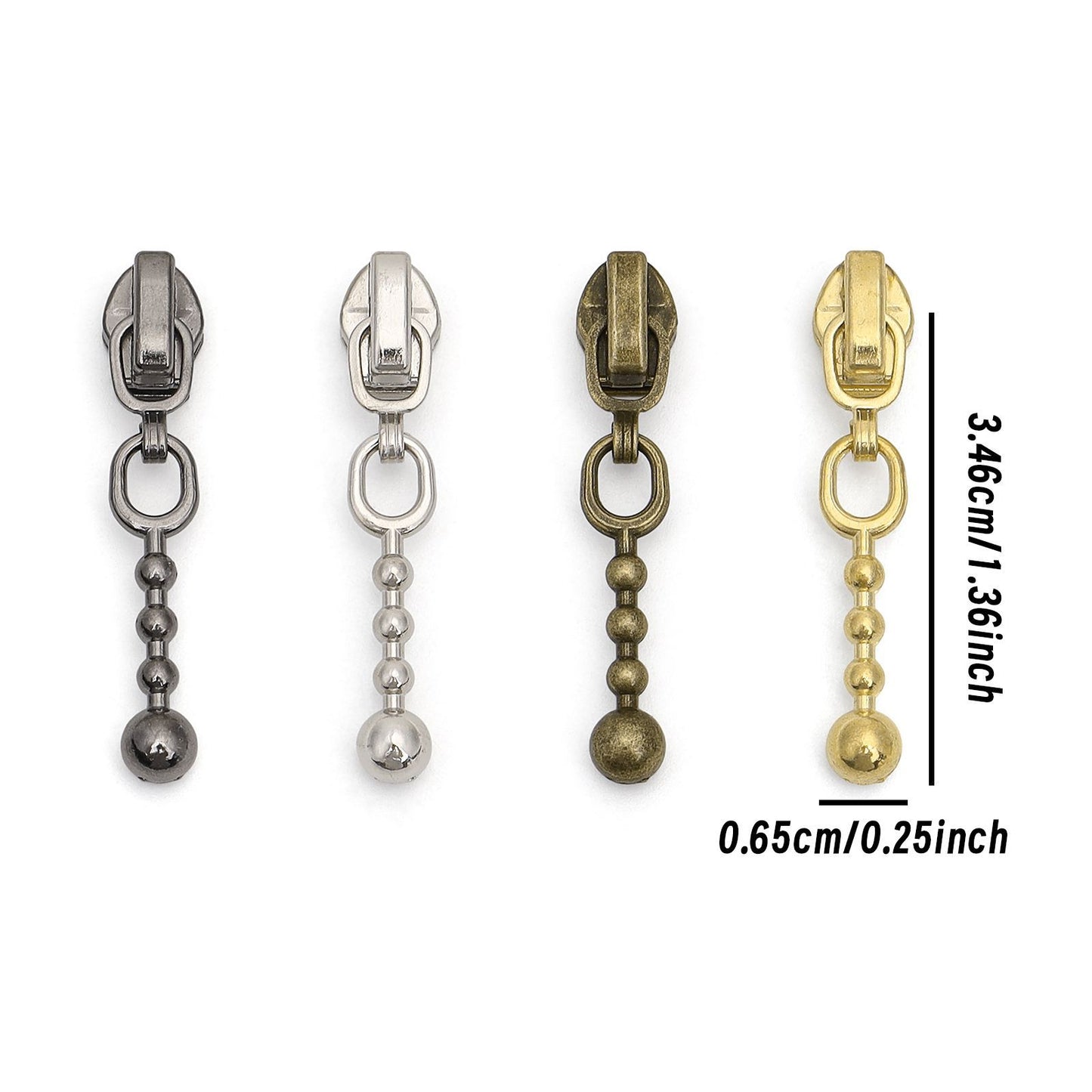 3080 Zipper No. 3 nylon bronze light gold gun color silver pendant slider hook beads clothing bags general accessories