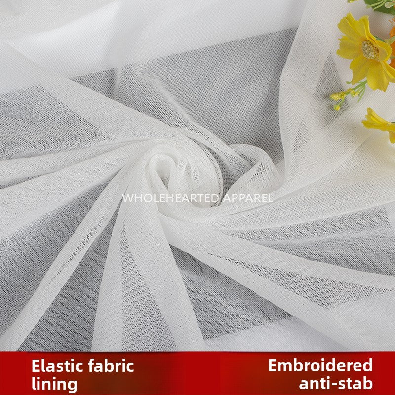 3910 Forro adhesivo, forro elástico de planchado de una sola cara, forro de hilado, antibordado, bordado, accesorios de ropa de piel para atar carne