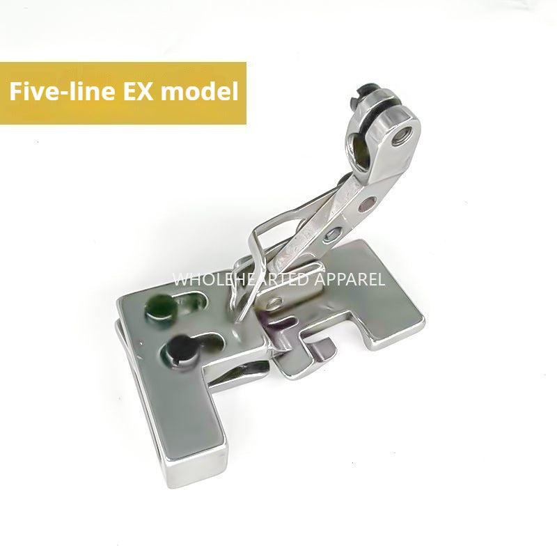 1510★ Machine à copier à quatre et cinq fils, pied presseur anti-froissage à prix réduit, procédé double couche plat supérieur et froissé inférieur, accessoires de machine à verrouillage de bord tout acier★
