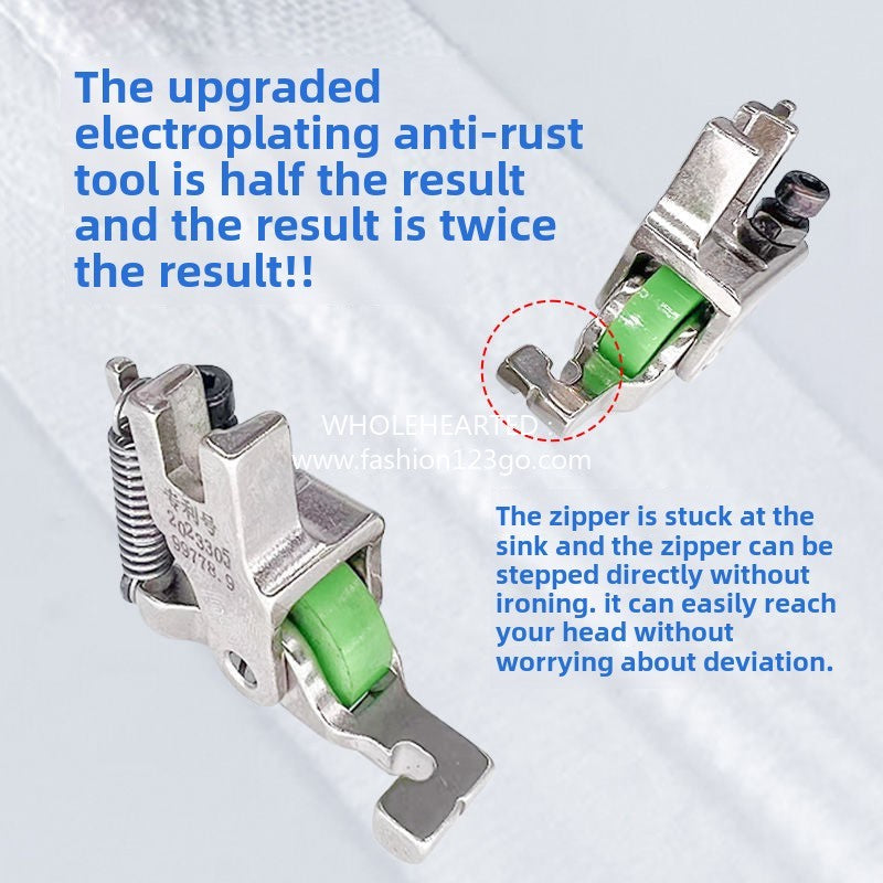1148★  Newly upgraded roller invisible zipper presser foot invisible zipper presser foot seam smooth anti-wrinkle and anti-rush cloth