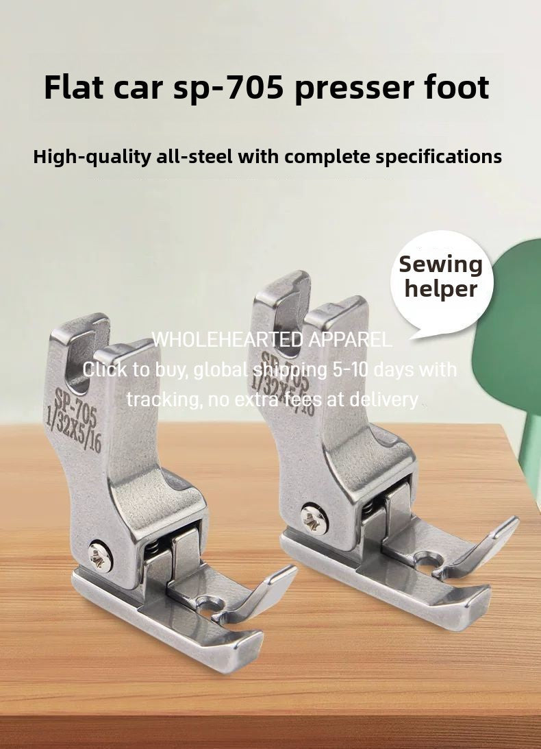 1426★ boutique all-steel computer flat car hemming hemming pull tube presser foot, upper sleeve auxiliary presser foot SP-705 high and low presser foot