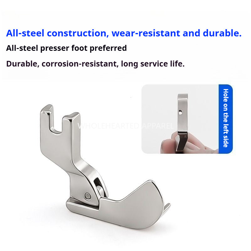 1825★ New all-steel bead-avoiding guard plate beading presser foot, raised guard plate, left single-side presser foot, wear-resistant and durable, universal for flat sewing machines★