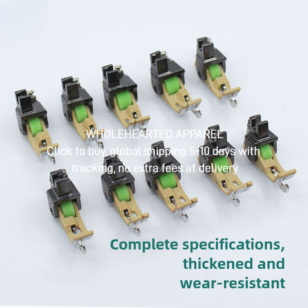 1599★ New SP-18 Teflon roller rib computer flat car left and right rib pressing line plastic presser foot with knife