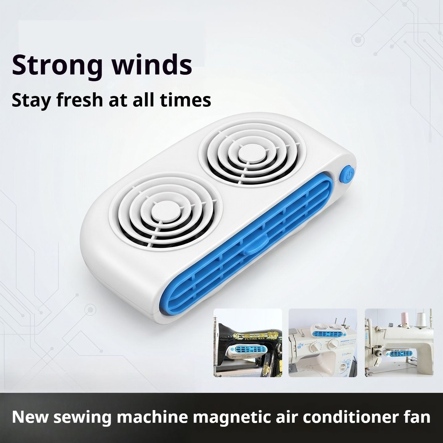 1887★ Magnetic Cooling Fan Device for Sewing Machines, Strong Airflow Attachment for Work Area Cooling and Improved Operation★