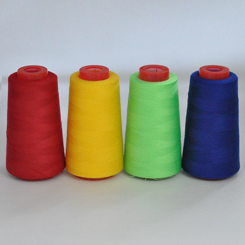 3053 Thread 402 Sewing Thread Household High Speed Thread Sewing Machine Pagoda Polyester Flat Car Large Roll Black and White Color