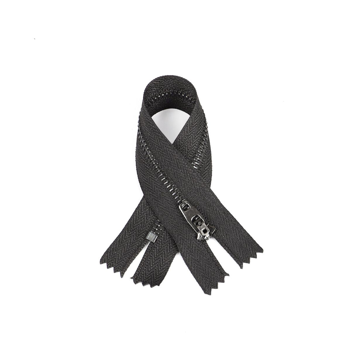 3086 Zipper No. 4 acrylic copper closed tail spring head work code U-shaped stop gun color tooth black nickel color multi-color cloth edge