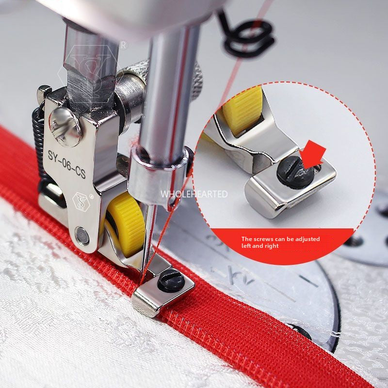 1041★ Boutique all-steel adjustable invisible zipper POM roller presser foot