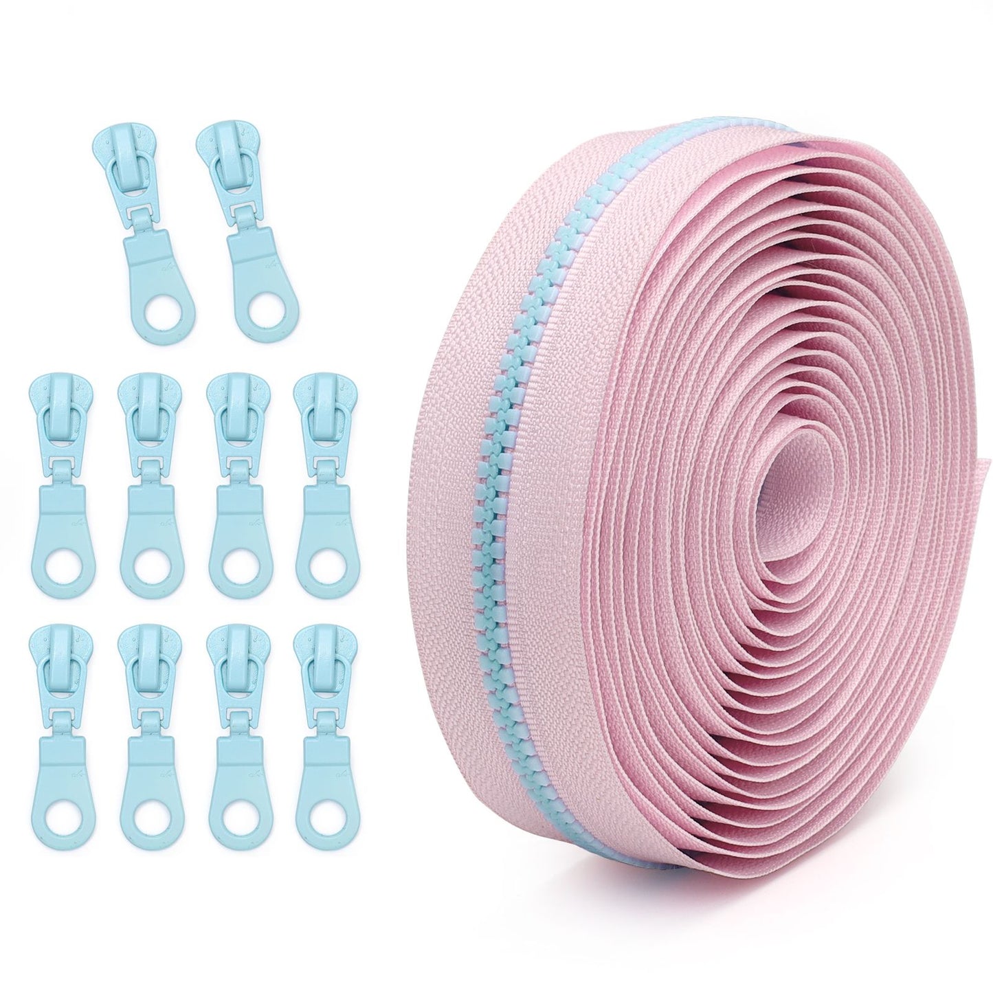 3078 Zipper No. 5 rubber tooth color matching luggage jewelry can be used for 4.5 meters + 10 follow-up tooth color Jitong heads = 1 pack