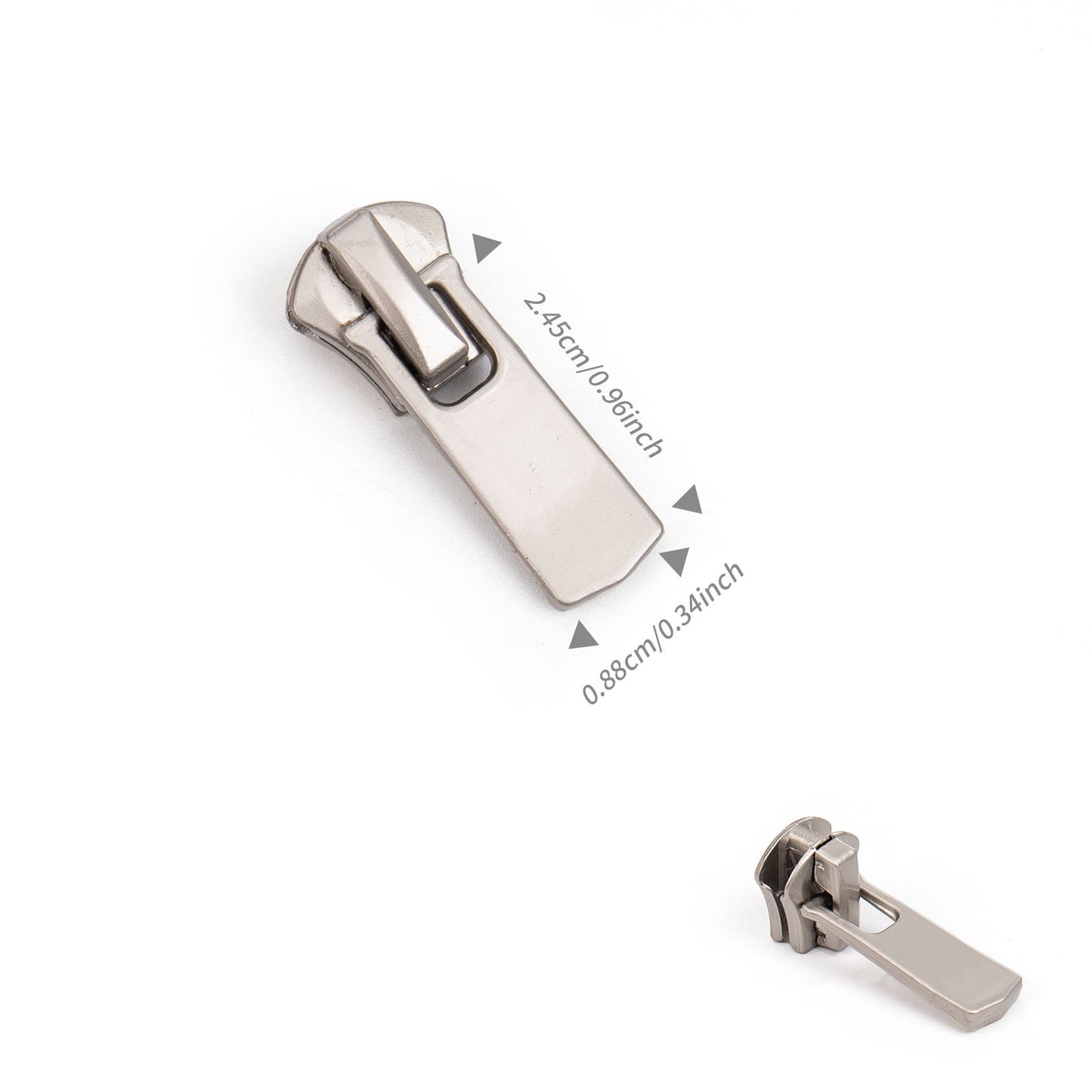 3109 Zipper No. 5 metal positive wear slider head pearl hanging white gun color zipper head multi-shaped lanyard