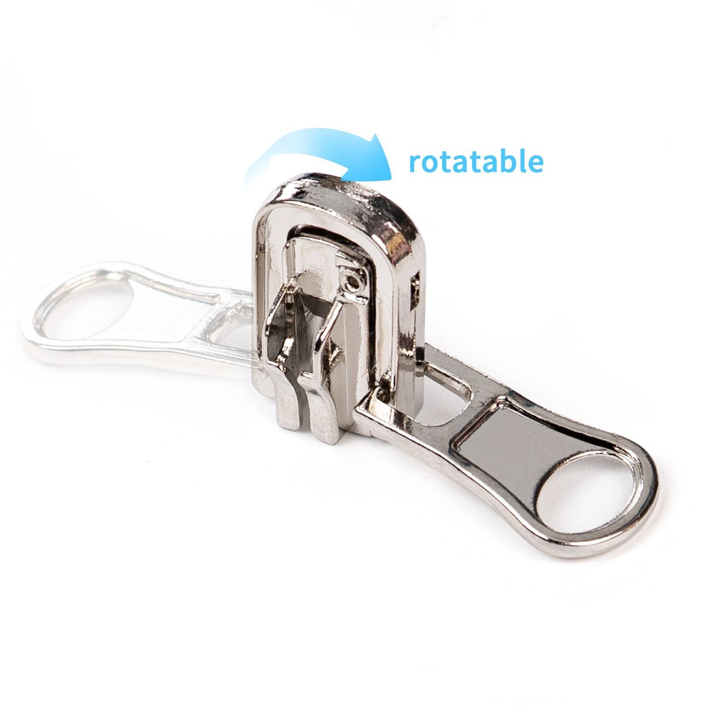 3106 Zipper No. 5 platinum open tail rotating almond head large k head single head double-sided coat trench coat is suitable