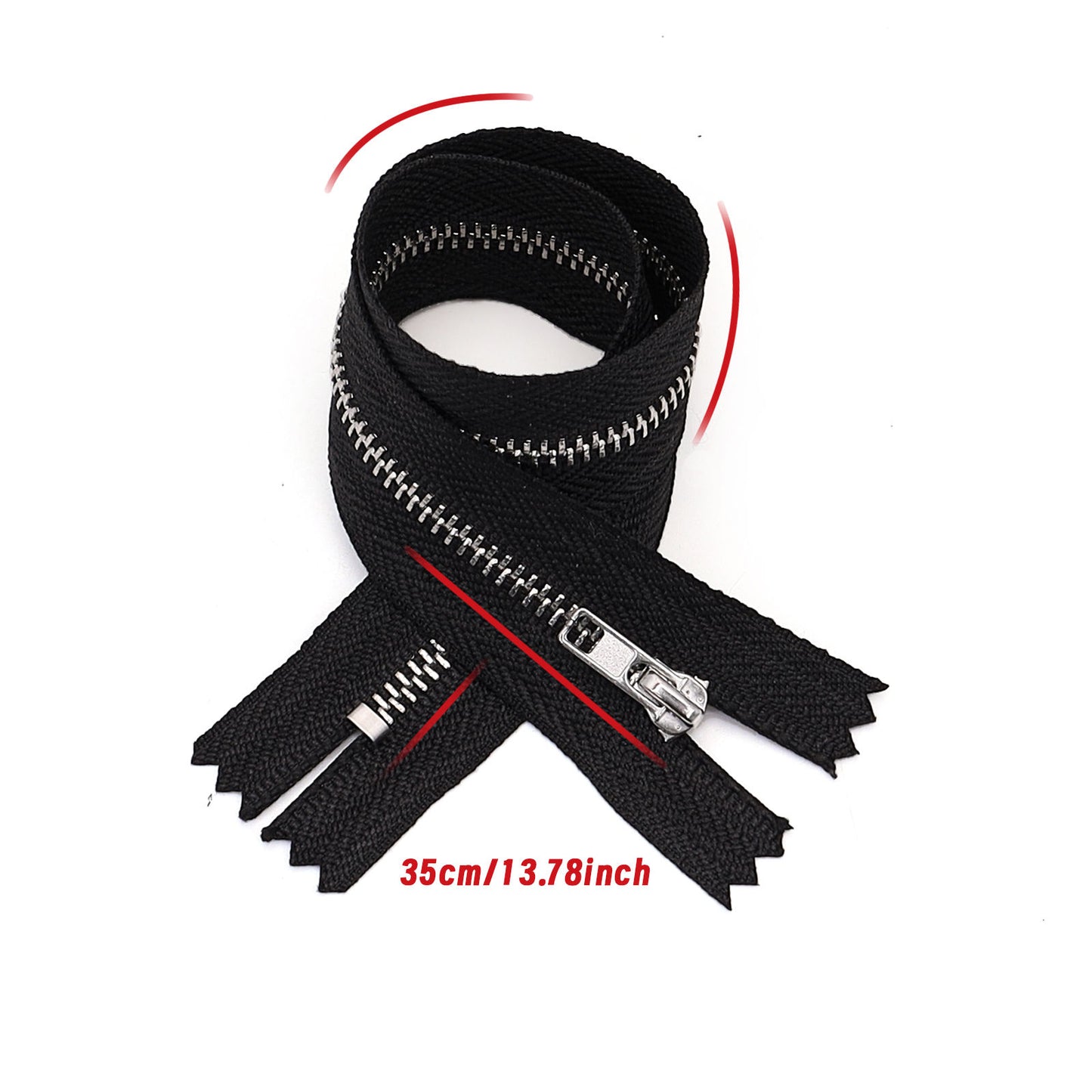 3076 Zipper Metal Zipper No. 3 Platinum Closed Tail Not Tail Automatic Head Clothing Luggage Doll Available