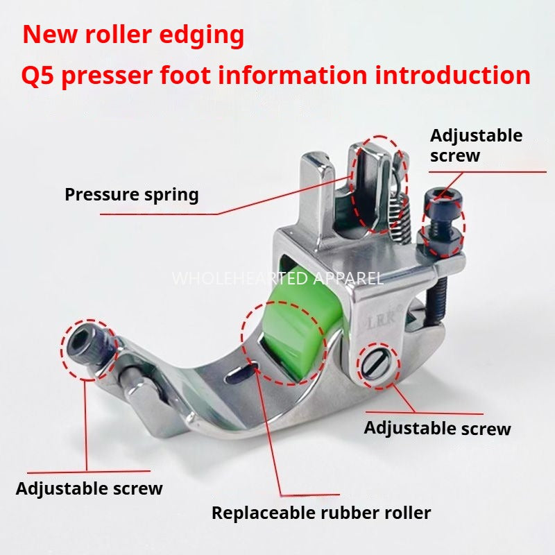 1131★ New adjustable Q5 roller crimping presser foot computer flat car crimping special anti-wrinkle crimping seam smooth★