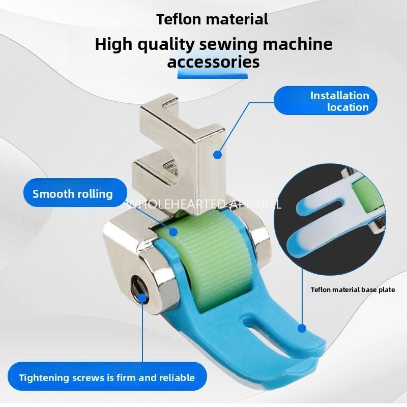 1566★  Old-fashioned pedal sewing machine Teflon roller presser foot plastic presser foot presser line stop presser foot flying butterfly