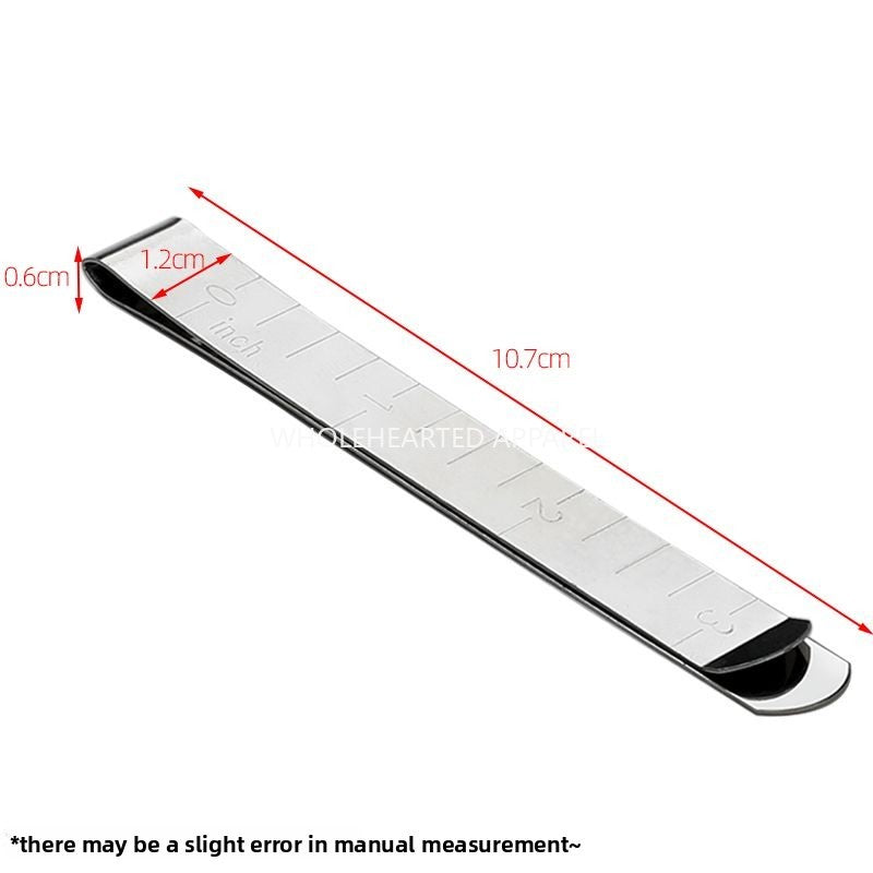1663★  Metal Sewing Hemming Clip Sewing Clip 3 Inch Measuring Ruler Quilting Clip Fixed Ruler DIY Sewing Fixed Marker