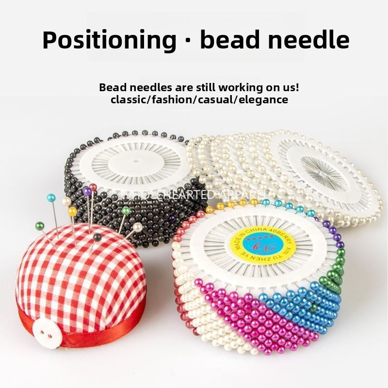 1671★  Color pin pearlescent needle DIY hand-fixed clothing accessories vertical cut pearl setting needle sewing tool