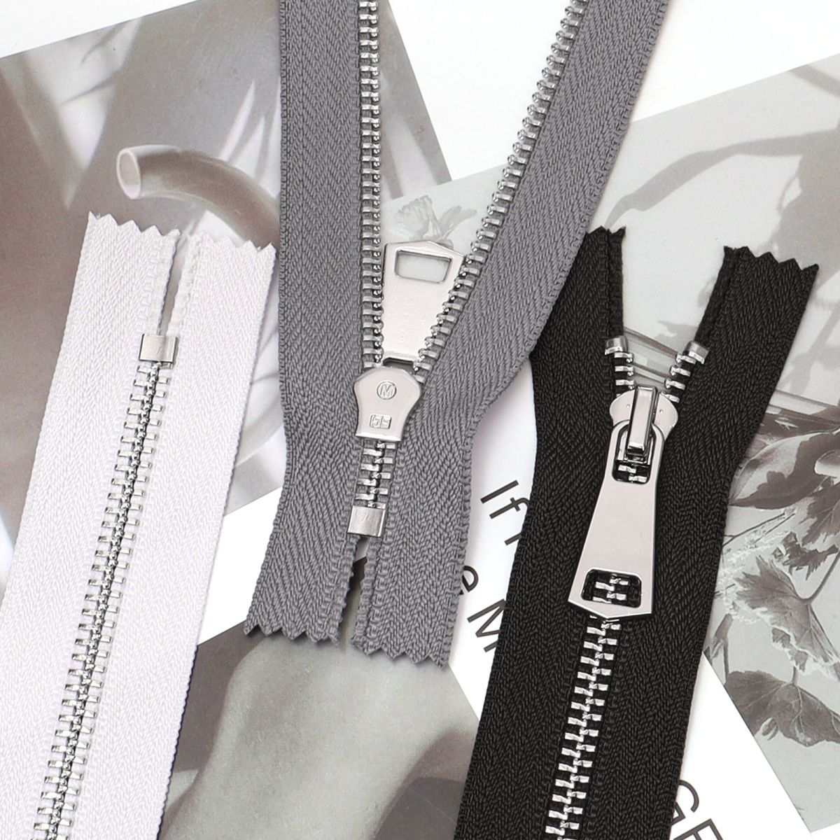 3110 Zipper No. 5 platinum closed tail hanging plated No. 8 piece silver tooth multi-color cloth belt luggage sweater universal for all kinds of clothing