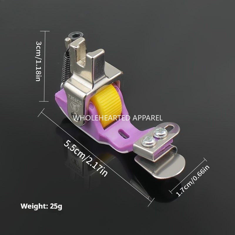 1707★T351 Adjustable Teflon Roller Presser Foot for Edge Folding★