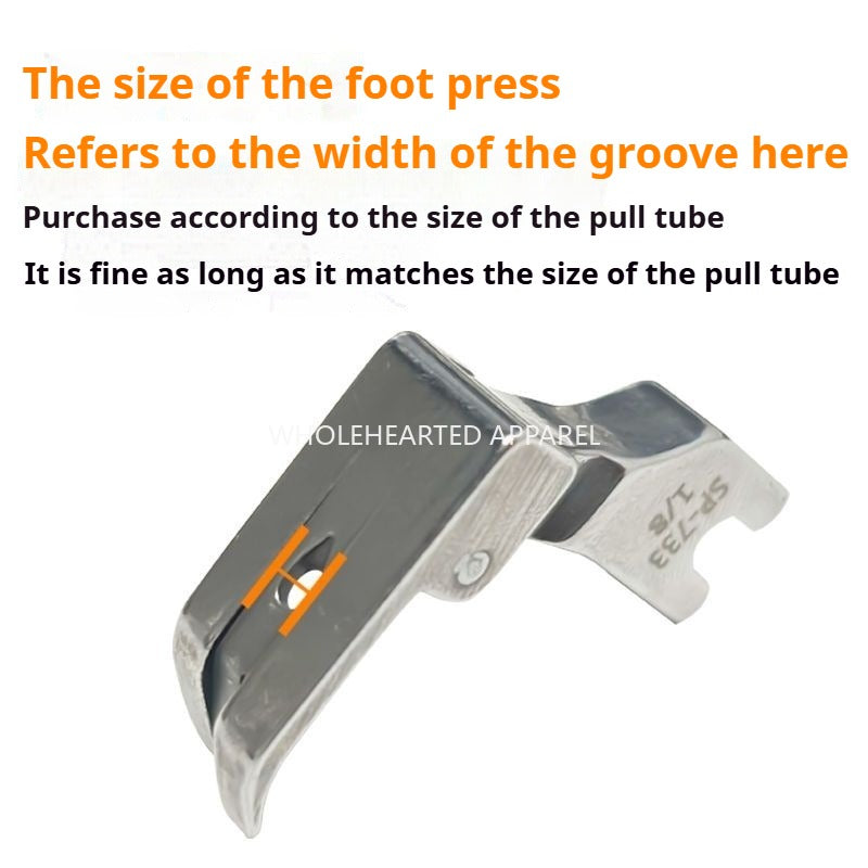 1456★ Flat car SP-733 blindfolded presser foot F503 curved hem pull cylinder matching special crimping presser foot crimping foot★