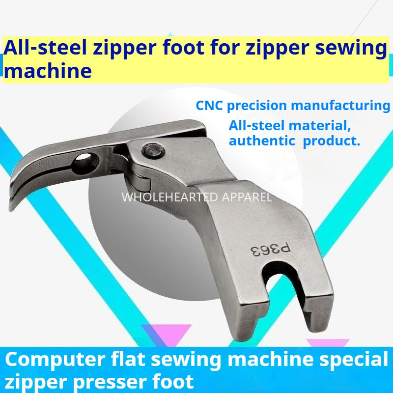 1360★ Nouveau pied-de-biche pour fermeture éclair P363, pied-de-biche plat tout acier pour machine à coudre, pied-de-biche étroit 0,3, pied-de-biche étroit pour machine à coudre★