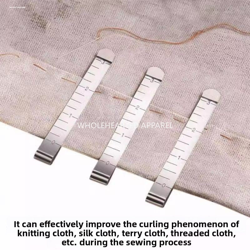 1663★  Metal Sewing Hemming Clip Sewing Clip 3 Inch Measuring Ruler Quilting Clip Fixed Ruler DIY Sewing Fixed Marker