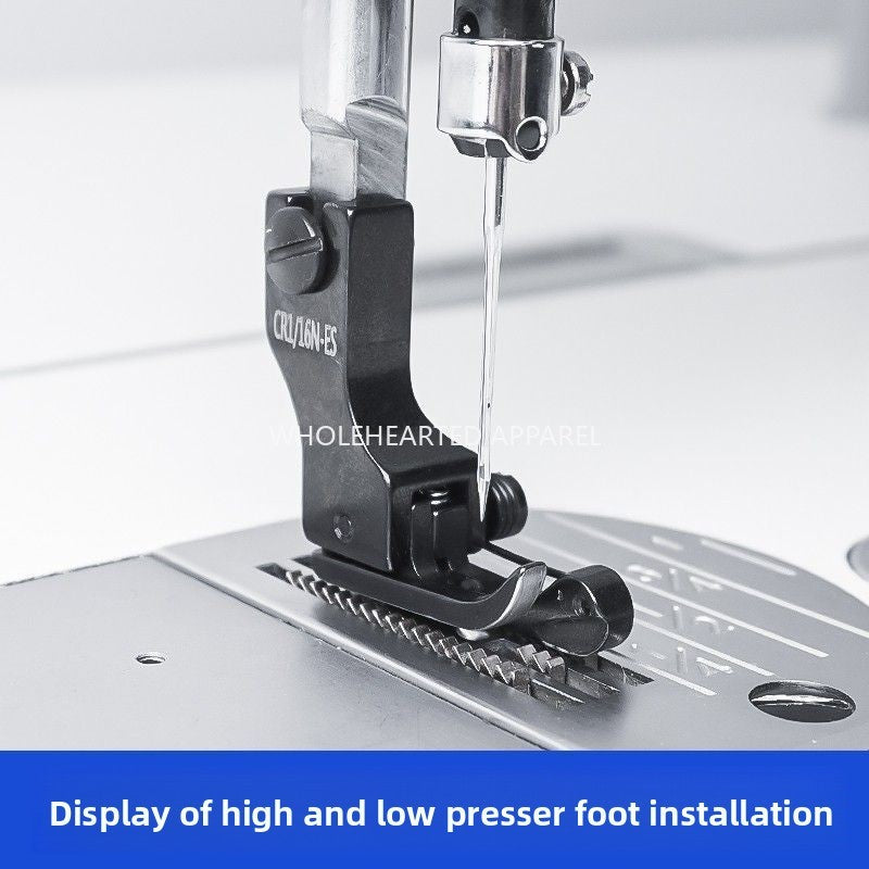 1688★  New (black titanium steel) spring high and low presser foot wear-resistant, smooth and not easy to oxidize, upper collar compound collar presser foot thin and universal