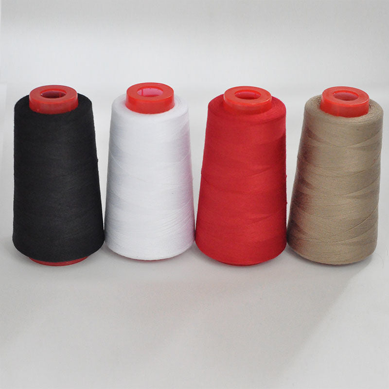 3053 Thread 402 Sewing Thread Household High Speed Thread Sewing Machine Pagoda Polyester Flat Car Large Roll Black and White Color