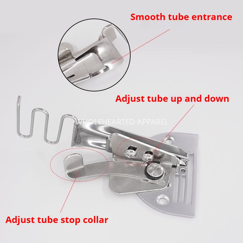 1445★ Kit cylindre de traction double pour machine plate à aiguille, cylindre d'ourlet quadruple A10, dispositif d'ourlet, avec griffes d'entraînement et pieds presseurs.