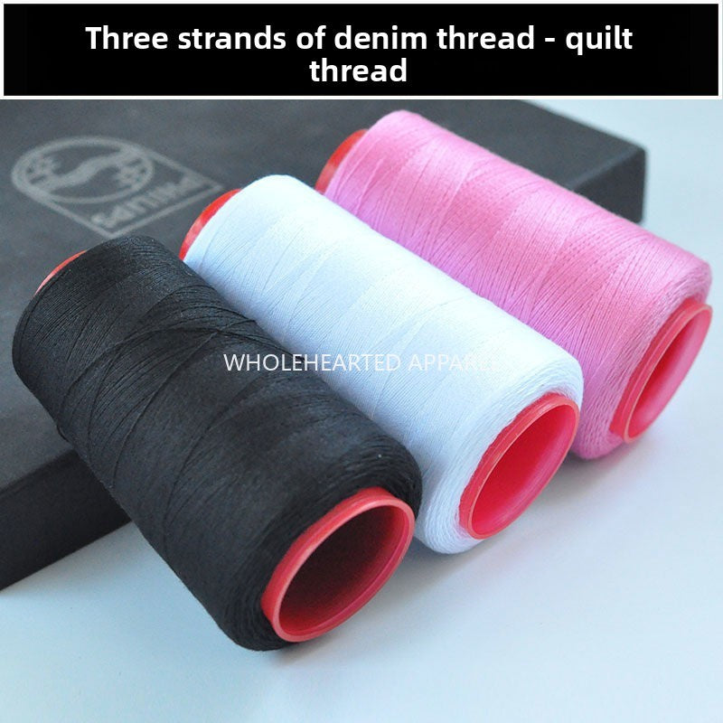 3056 Thick thread 203 Three strands of medium and thick thread Sewing machine thread Hand stitching Pagoda denim thread Luggage sewing quilt thread Canvas thick material thread