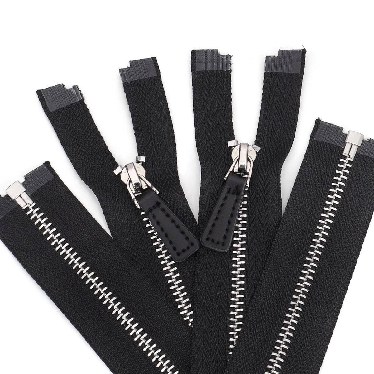 3107 No. 3 platinum open tail leather pull head metal silver tooth clothing bag DIY daily necessities available