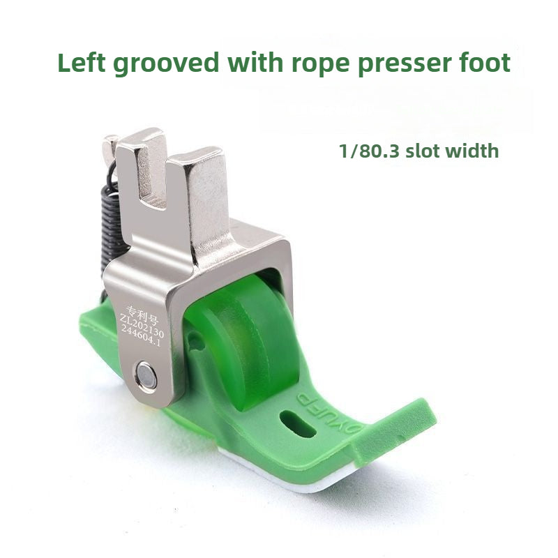 1680★  New flat car Teflon embedded rope roller presser foot P69 with slot embedded rope presser foot sill rope bag rope sewing accessories