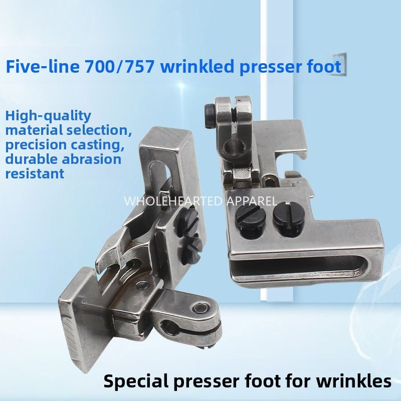1541★  Discounted wrinkle presser foot, four-wire and five-wire edge locking machine, discounted wrinkle presser foot, double-layer sewing machine accessories