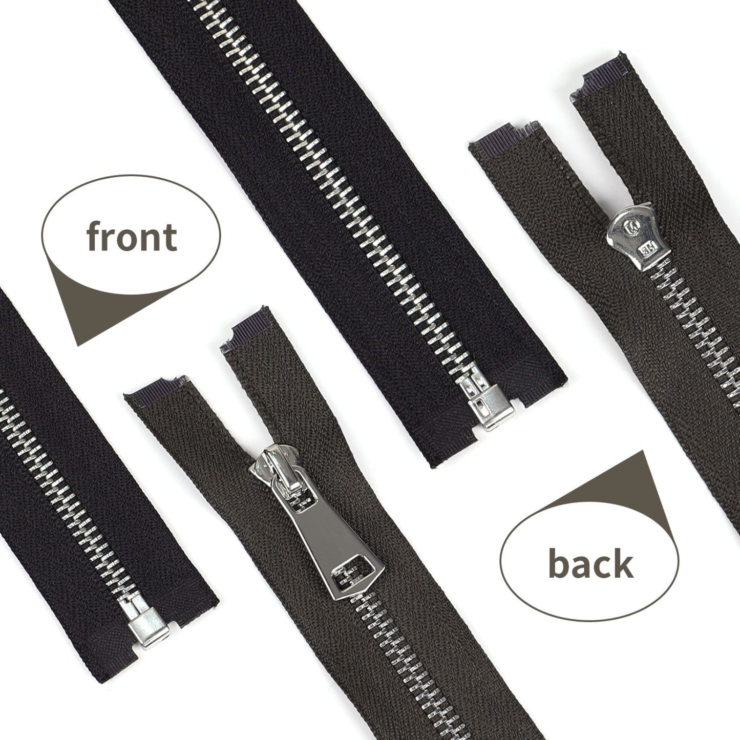 3113 Zipper No. 5 platinum open tail hanging plated No. 8 piece sealing glaze slider silver tooth multi-color cloth edge clothing bags are available.