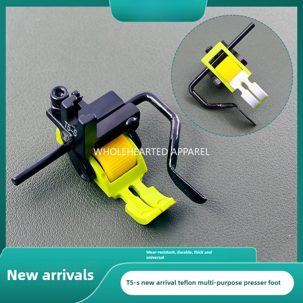 1592★  New Teflon T5-S multi-purpose five-in-one computer flat car left and right rib pressing roller pressing foot