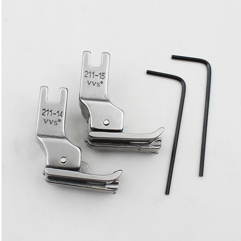 1547★ Accessoires pour machines à coudre, pied presseur plat double usage haute et basse, pied presseur multifonctionnel à double ligne avec arrêt de coupe et de pression sur la ligne ouverte★