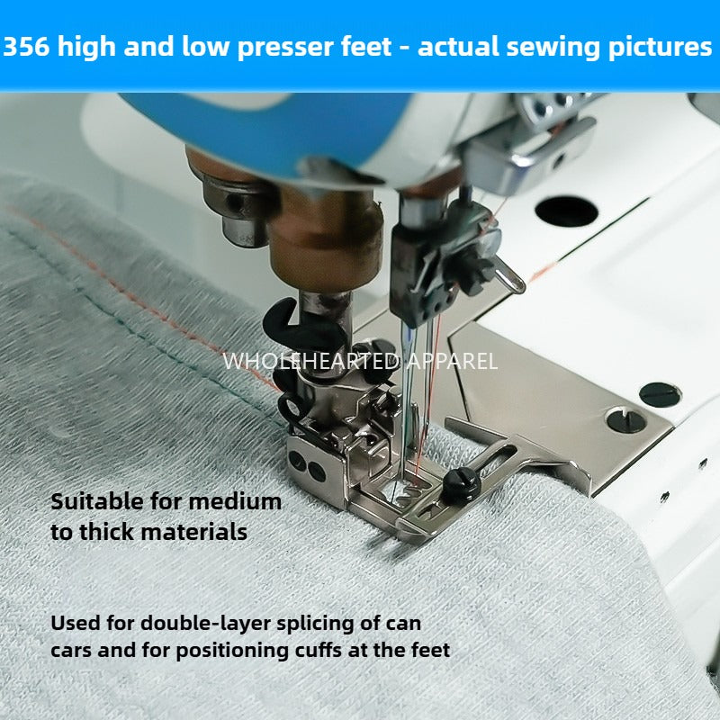 1681★ New 356 adjustable double-layer hem presser foot three-needle five-thread thick material presser foot sewing machine accessories interlock sewing machine★