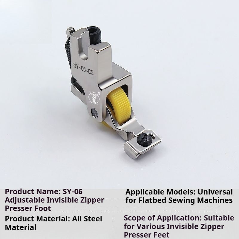 1041★ Boutique all-steel adjustable invisible zipper POM roller presser foot★