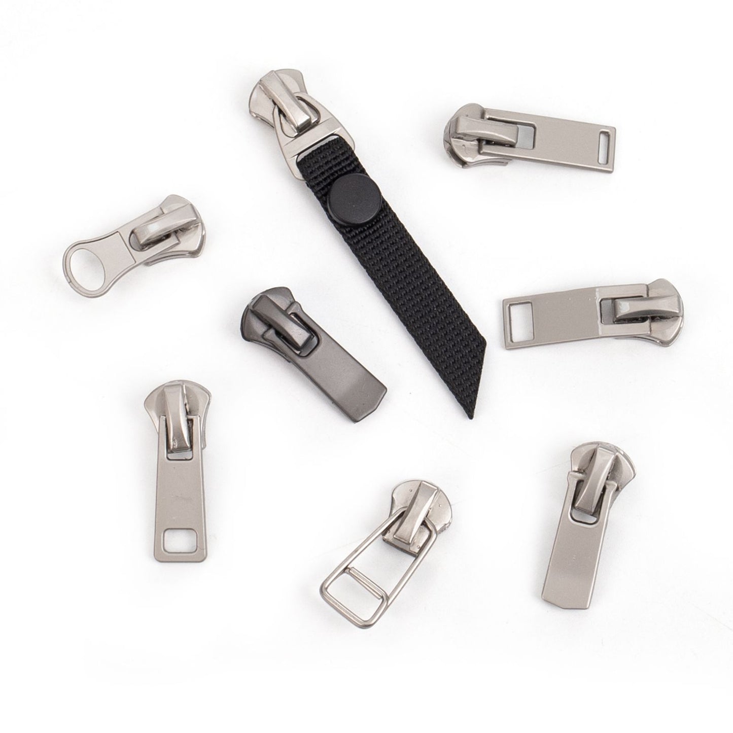 3109 Zipper No. 5 metal positive wear slider head pearl hanging white gun color zipper head multi-shaped lanyard