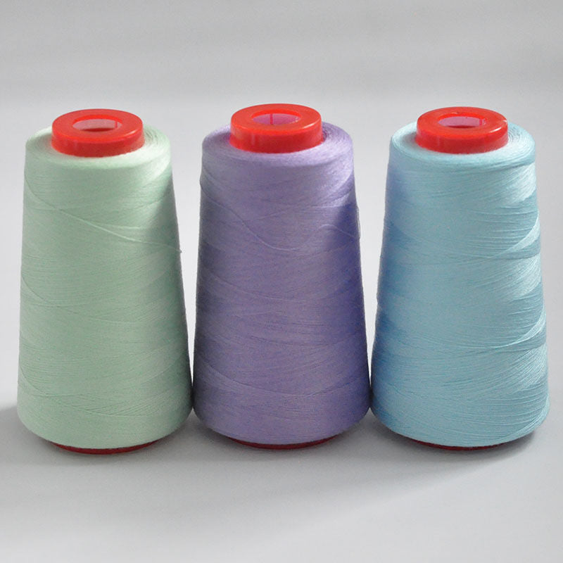 3053 Thread 402 Sewing Thread Household High Speed Thread Sewing Machine Pagoda Polyester Flat Car Large Roll Black and White Color
