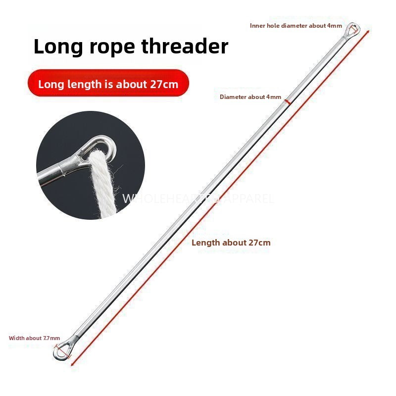 1636★  New high-hardness double-head rope threading tool large hole handmade round head elastic pants rope sewing accessories