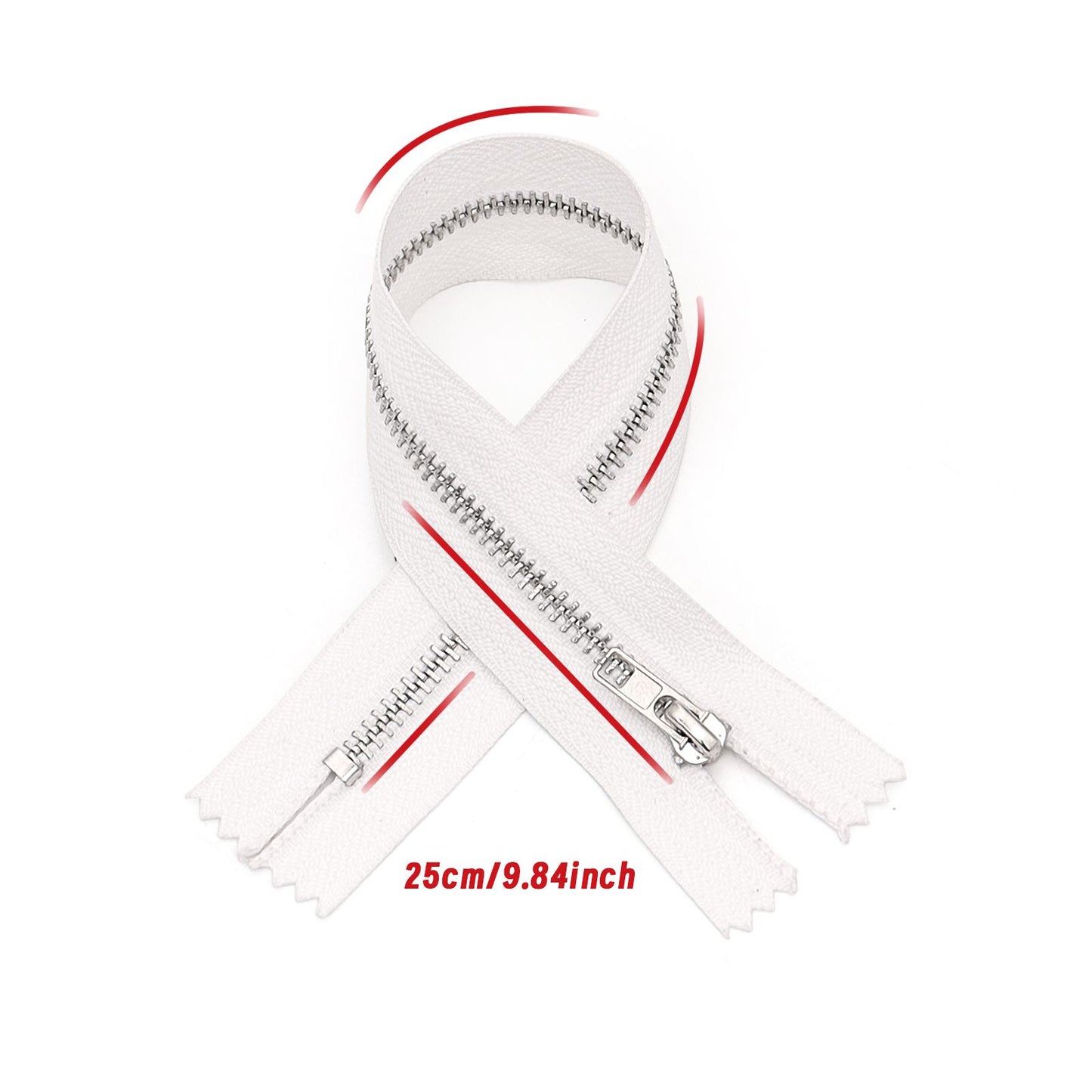 3076 Zipper Metal Zipper No. 3 Platinum Closed Tail Not Tail Automatic Head Clothing Luggage Doll Available