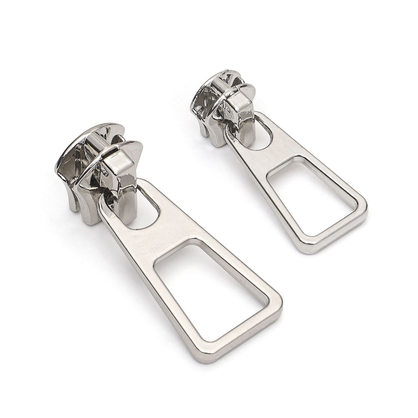 3087 Zipper No. 3 No. 5 Metal Hanging White 16482 Slider Hollow Square Zinc Alloy Slider Suitable for Luggage and Clothing
