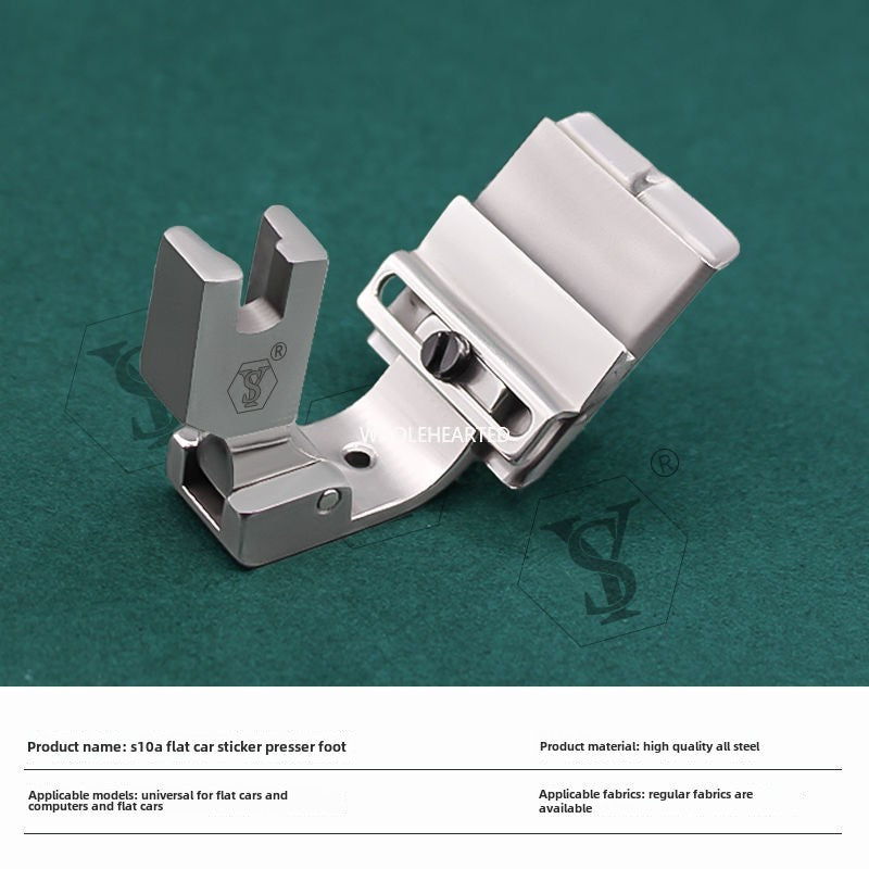 1067★ New S10A flat car sticker presser foot lace webbing guide strip climbing strip pull tube