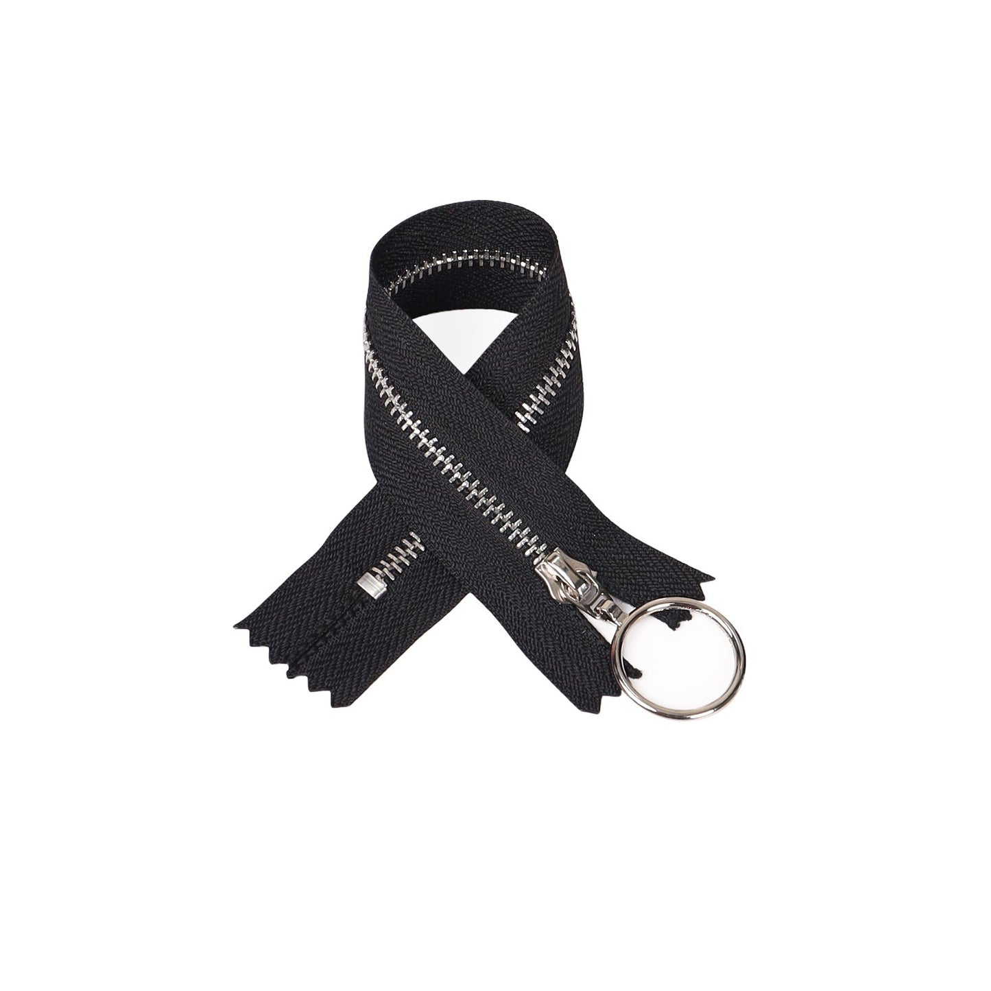 3092 Zipper No. 3 platinum closed tail circle head metal silver tooth multi-size clothing bag DIY daily necessities available