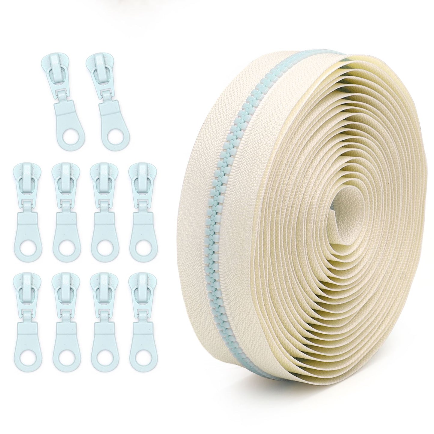 3078 Zipper No. 5 rubber tooth color matching luggage jewelry can be used for 4.5 meters + 10 follow-up tooth color Jitong heads = 1 pack