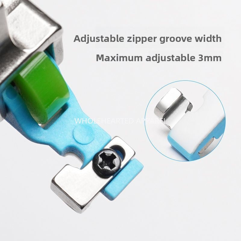 1630★  New flat car plastic Teflon roller presser foot S518 upper invisible zipper adjustable roller presser foot sewing accessories