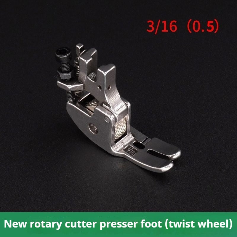 1141★ Nouveau modèle amélioré avec pied presseur à rouleau pour voiture, 1/8, anti-usure, pour tissus fins et épais, universel★