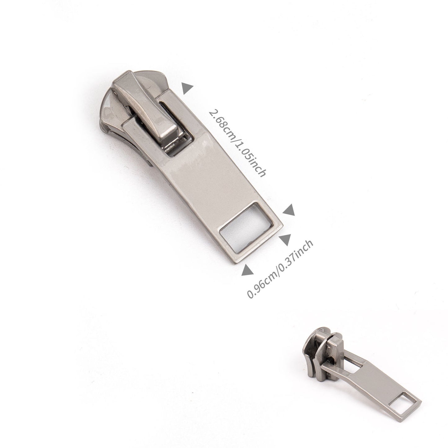 3109 Zipper No. 5 metal positive wear slider head pearl hanging white gun color zipper head multi-shaped lanyard