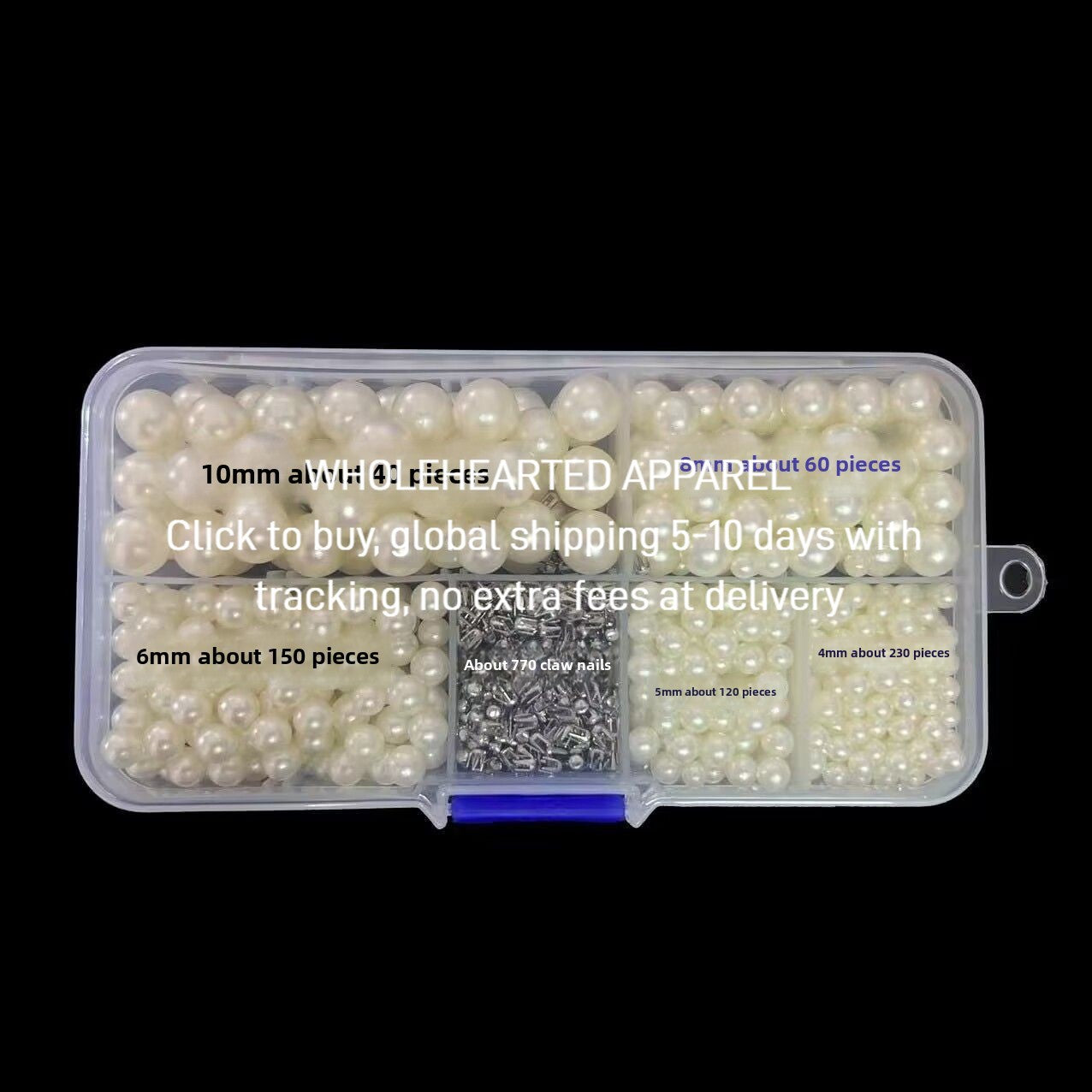 1583★  Portable handmade set bead machine hand-pressed rhinestone non-porous ABS imitation pearl four-claw nail DIY jewelry accessories
