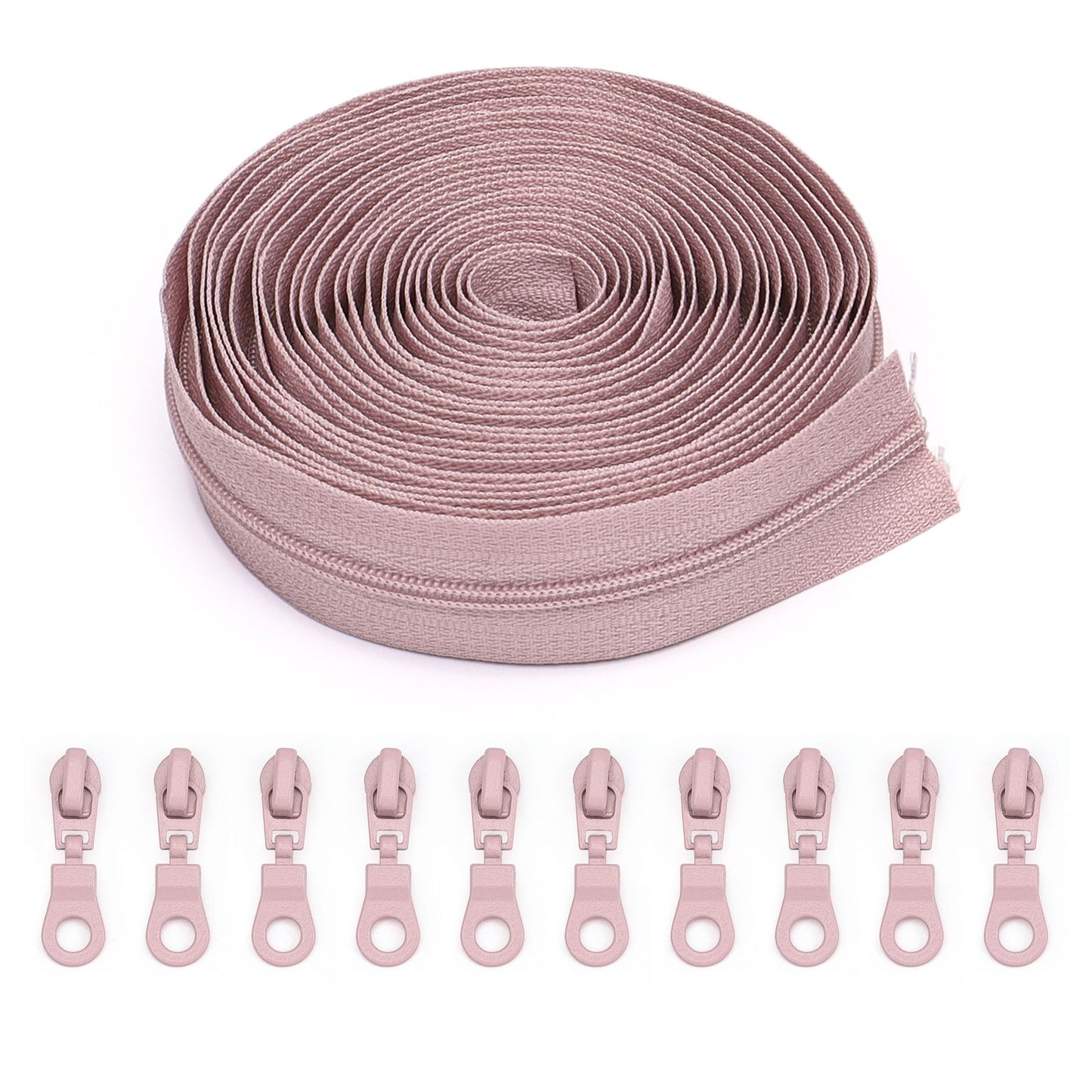 3071 Zipper No. 3 is wearing a solid color nylon set, luggage zipper, various packages 4.5 meters + 10 color Jitong heads = 1 pack